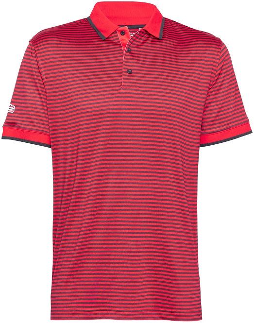 Men&#39;s Yarn-Dye Stripe Dry Tech Performance Golfer Polo Shirt